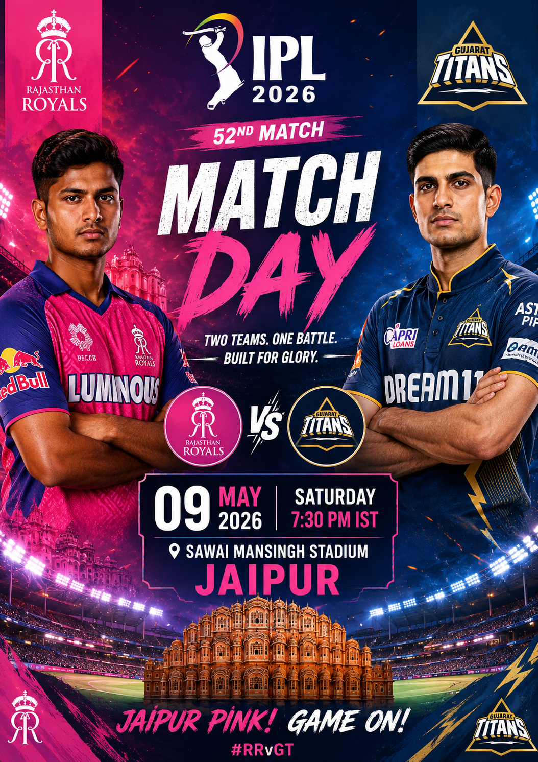 RR vs GT- IPL 2026, 9th May- A dominant victory for Gujrat over Rajasthan !