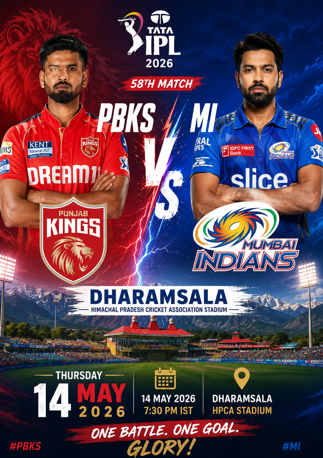 PBKS vs MI, IPL 2026 14th May : Tilak Varma’s Blitz Powers Mumbai Indians to Stunning Chase in Dharamsala