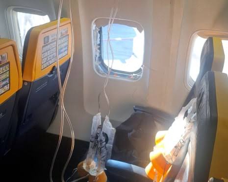 ‘If we die, we die together’: wife of Ryanair passenger almost sucked through window speaks