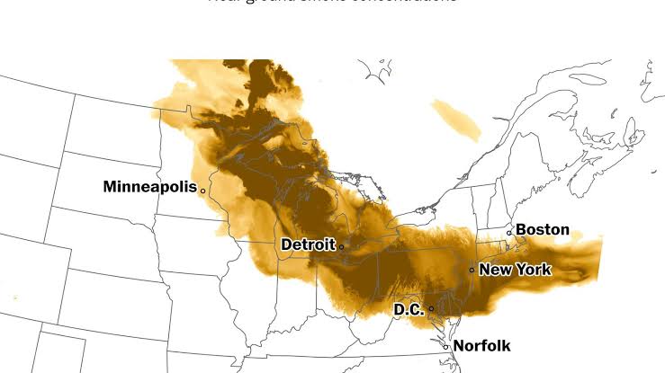 Wildfire smoke will worsen in the Northeast and Mid-Atlantic through Friday