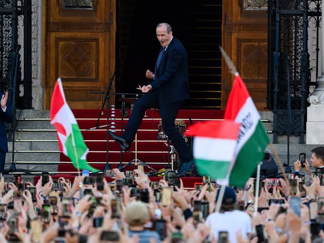 Rhythm nation: politician’s viral dance moves mark new, optimistic era for Hungary