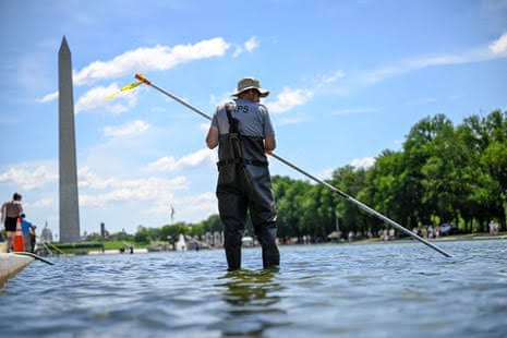Trump claims ‘vandals’ foiled his $14m revamp of DC’s reflecting pool. What actually happened?