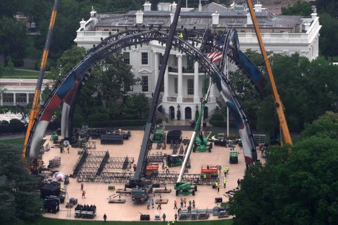 Trump is building a 5,000-seat UFC cage outside the White House to celebrate the country's 250th and his 80th birthday