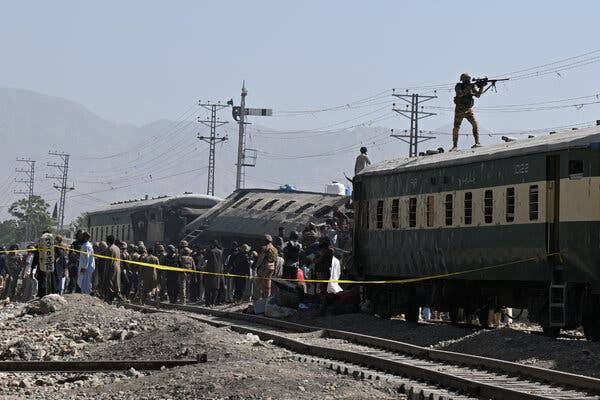 At Least 14 Killed in Bombing Attack That Derailed a Train in Pakistan