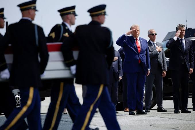 Trump greets the fallen as he faces a decision point on Iran