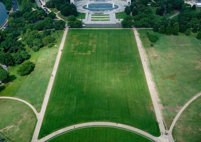 Huge ‘8647’ etched into grass on the National Mall, aerial images show