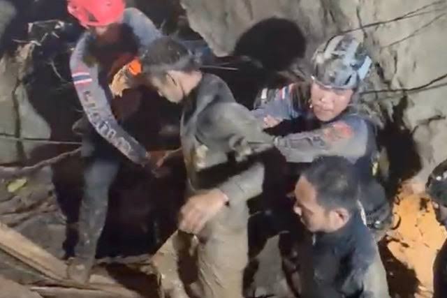 1 miner rescued in dangerous operation after over a week trapped in flooded Laos cave: "He's healthy and he's alive"