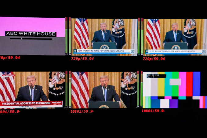 Trump says ABC, NBC licenses should be revoked over refusal to air speech on election integrity