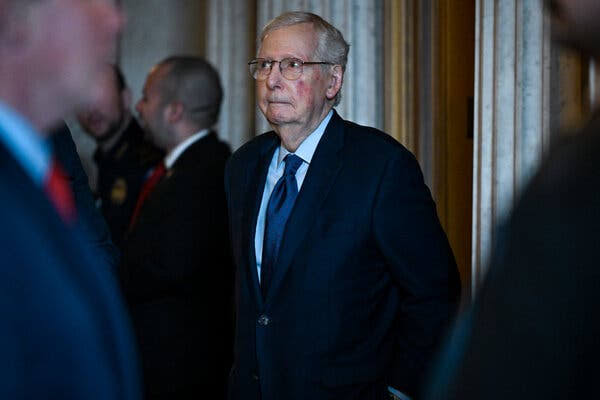 After Weeks of Silence, McConnell Says He Is Recovering From a Fall