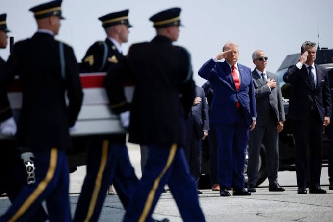 Trump Attends Dignified Transfer for U.S. Servicemembers Killed in Middle East