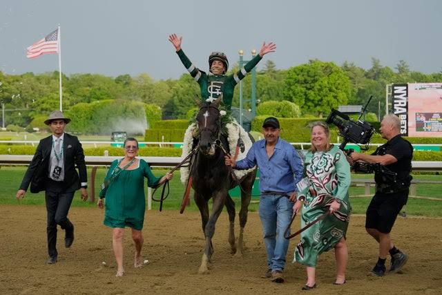 Golden Tempo wins the 2026 Belmont Stakes, month after its historic Kentucky Derby win