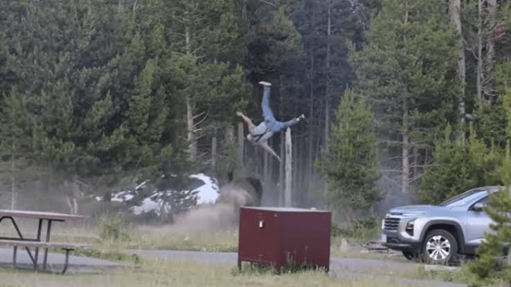 VIDEO: Grandfather seriously injured after being tossed 8 feet in the air by Yellowstone bull bison