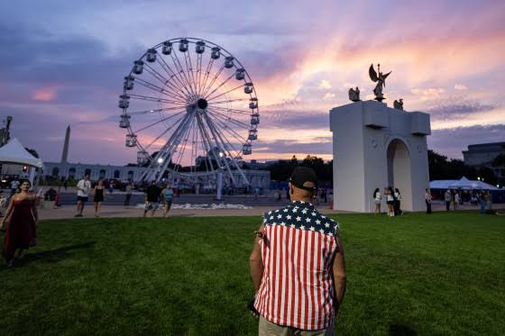 Trump’s Great American State Fair attendees say they haven’t noticed politics overshadowing the celebration