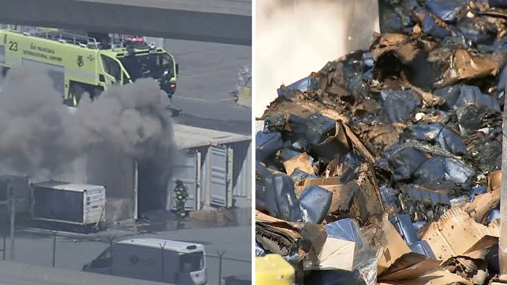 Cargo pallet fire breaks out at San Francisco International Airport, impacting some services, officials say