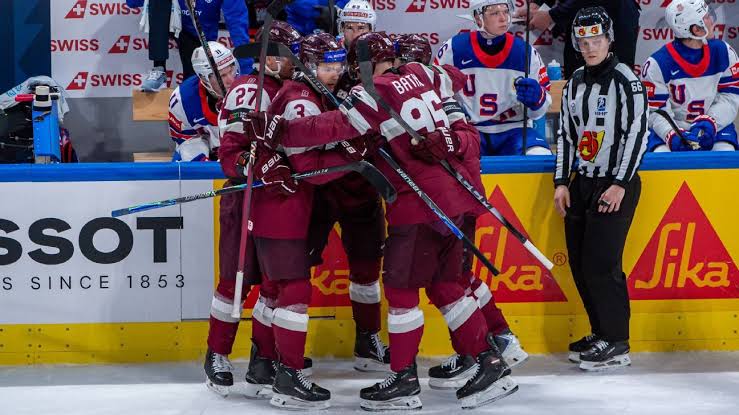 Latvia hands U.S. its third loss at ice hockey worlds