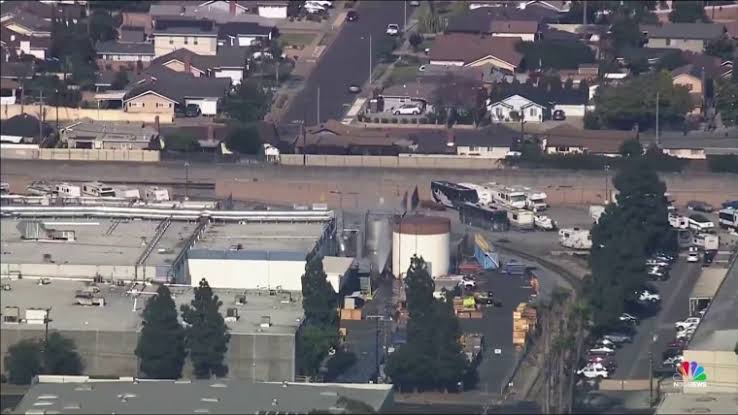 Potential crack on California toxic chemical tank could be easing pressure as officials race to prevent explosion