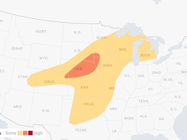 Severe Storms to Bring Strong Winds and Hail to Central United States
