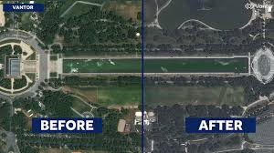 Satellite photos show DC Reflecting Pool’s $14.7M renovation