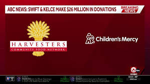 Taylor Swift, Travis Kelce make donations to KC's Harvesters food bank, Children's Mercy, other groups