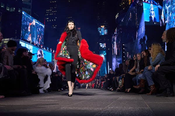 Gucci Got Tom Brady and Cindy Crawford to Strut Their Stuff in Times Square