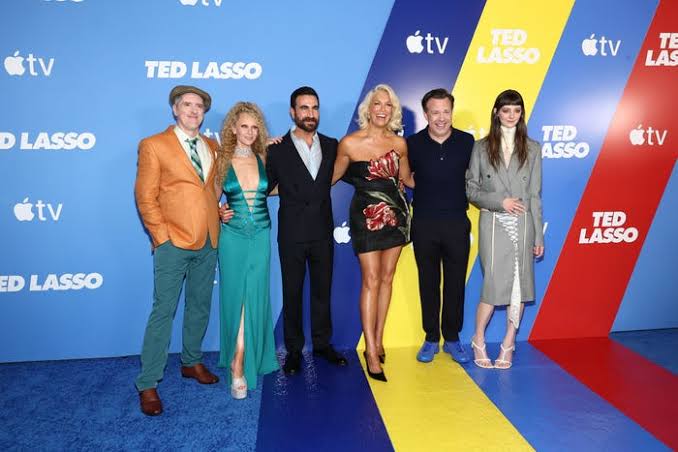 'Ted Lasso' stars Jason Sudeikis, Juno Temple, more reunite for premiere