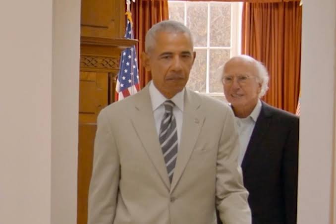 Barack Obama Pokes Fun at Tan Suit Controversy on Larry David’s HBO Show Finale
