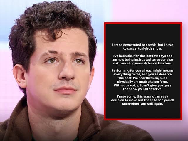 Charlie Puth Cancels Concert Due to Illness