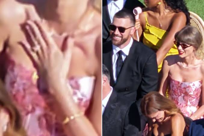Taylor Swift and Travis Kelce Show Off New Wedding Rings While Attending JuJu Smith-Schuster’s Nuptials