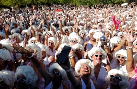 Marilyn Monroe lookalikes flock to Palm Springs for star’s 100th birthday – in pictures