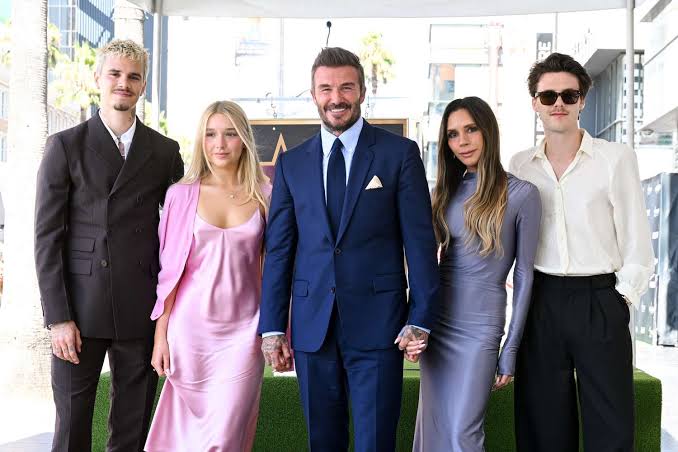 David and Victoria Beckham Pose With All Their Kids, Except Brooklyn, to Celebrate His Career Milestone