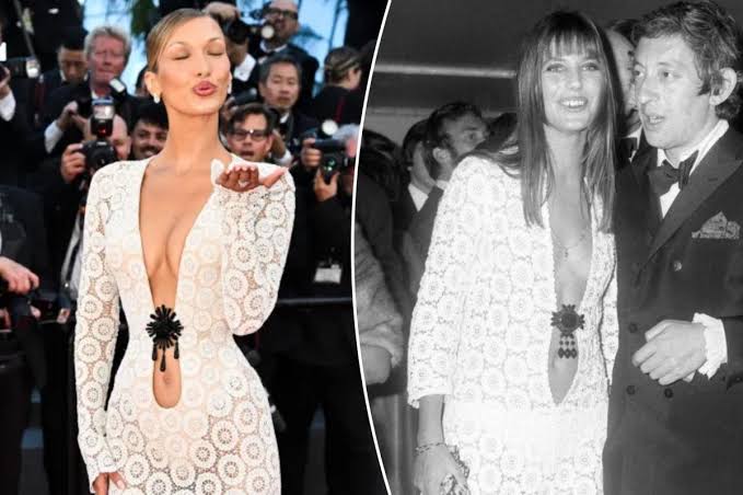 Bella Hadid’s plunging Cannes Film Festival gown is a nod to one of fashion’s original ‘It’ girls