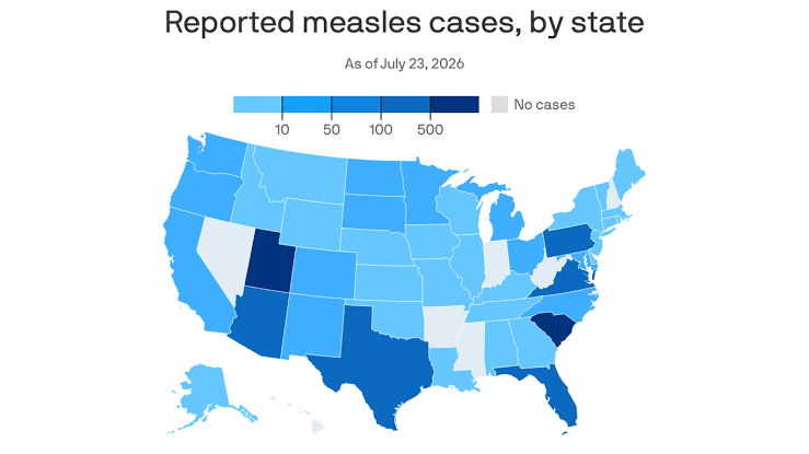 These seven states are hot spots for 2026's record measles outbreak
