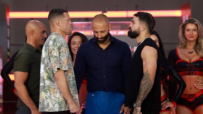 What time does Nate Diaz vs. Mike Perry start on Netflix?