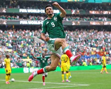 Raúl Jiménez seals Mexico’s win against nine-man South Africa in World Cup opener