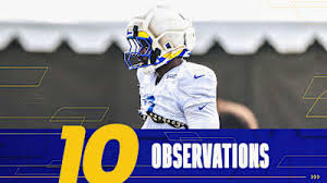 10 Observations from Day 9 of Rams Training Camp: Puka Nacua shines; skill players mix reps; Myles Garrett returns to practice; depth at edge shines