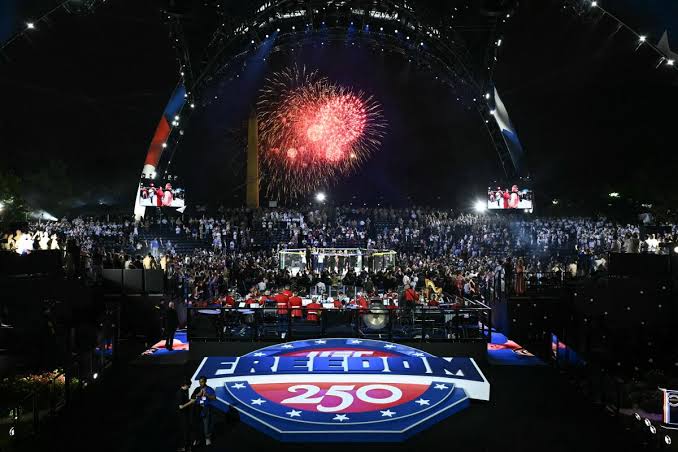 Commentary: What a surprise: Trump's UFC Freedom 250 birthday bash was MAGA propaganda (plus fights)