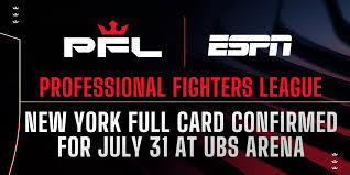 PFL NEW YORK FULL CARD CONFIRMED FOR JULY 31 AT UBS ARENA