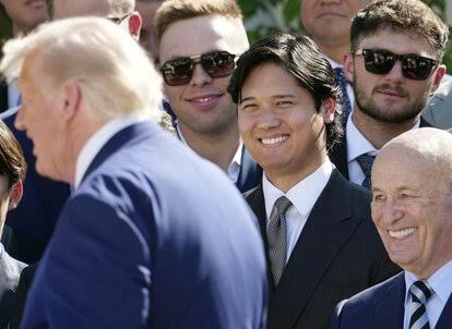 Trump calls Japanese baseball superstar Ohtani "legend"