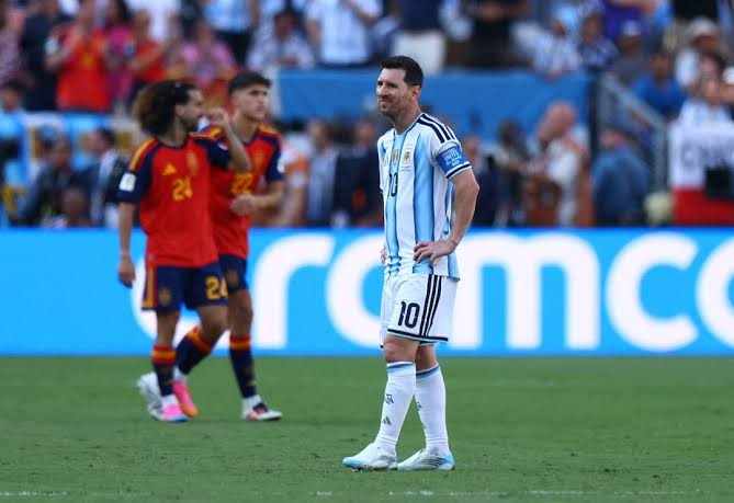 Messi says Argentina's defeat by Spain left immense pain