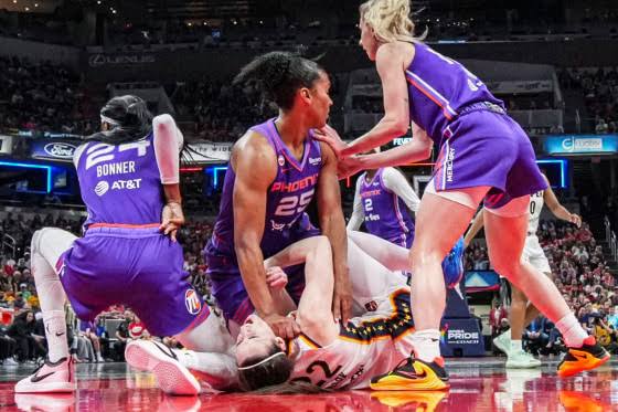 Mercury’s Alyssa Thomas suspended for hitting Caitlin Clark in the throat
