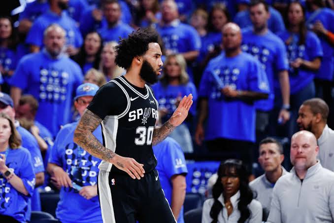 Julian Champagnie's improbable journey on his mind as Spurs clinch Finals berth
