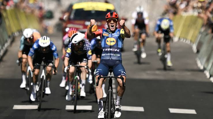 Dane Pedersen wins Stage 4 of the Tour de France while Norwegian Torstein Traeen takes yellow jersey from Tadej Pogacar