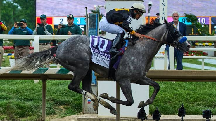 Napoleon Solo holds off Iron Honor to win the Preakness