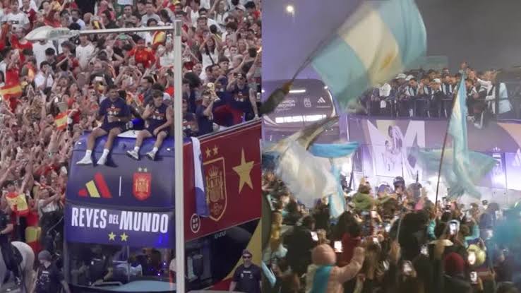 Scores celebrate Spain's 'Kings of the World' win in exhilarated Madrid