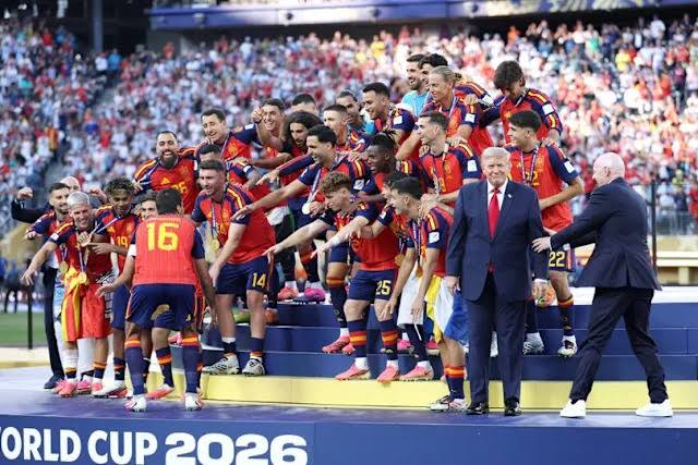 White House re-edits World Cup photo after Spain and FIFA crop out Donald Trump