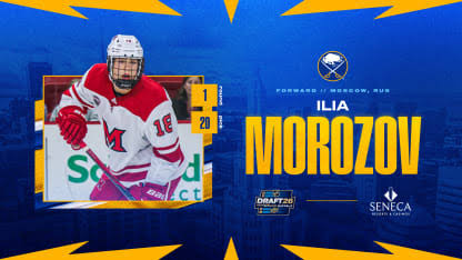 Sabres select forward Morozov with 20th pick in NHL Draft