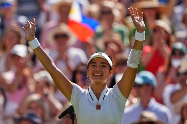 Eala upsets Wimbledon champion Swiatek in historic win for Philippines, No. 2 seed Rybakina also out
