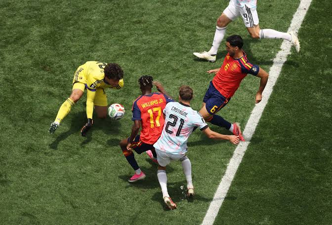 Spain pounce on Lammens error to make semi-final with France. Is it the real final? Was Courtois exit key?