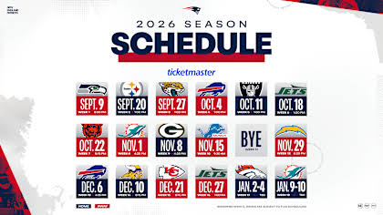 Patriots Announce 2026 Schedule