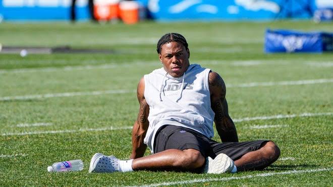 Lions RB Jahmyr Gibbs returns to training camp practice